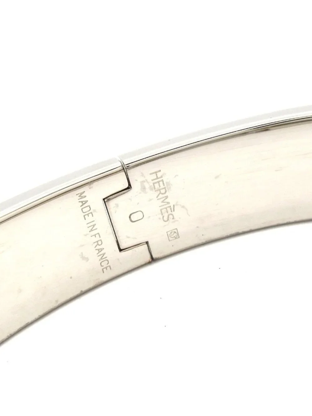 Hermes Bangle Click Silver Gray Bracelet
